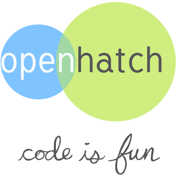 OpenHatch logo, with 'Code is fun